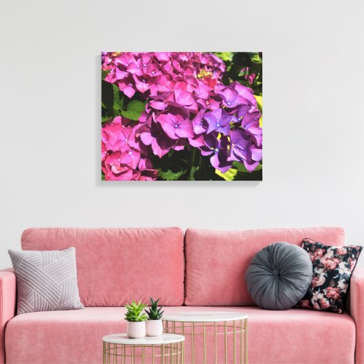 Hydrangeas Canvas Afdruk (Insitu (Woonkamer))