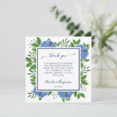 Hydrangeas Dank je cadeau voor huwelijksbeambte Bedankkaart (Staand voorkant)