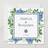 Hydrangeas Dank je cadeau voor huwelijksbeambte Bedankkaart (Achterkant)