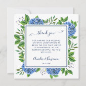 Hydrangeas Dank je cadeau voor huwelijksbeambte Bedankkaart (Voorkant)