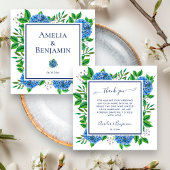 Hydrangeas Dank je cadeau voor huwelijksbeambte Bedankkaart