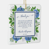 Hydrangeas Dank je cadeau voor huwelijksbeambte Keramisch Ornament (Rechts)