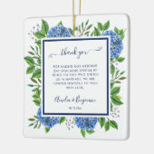 Hydrangeas Dank je cadeau voor huwelijksbeambte Keramisch Ornament (Links)