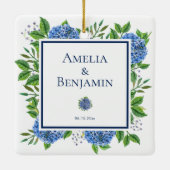 Hydrangeas Dank je cadeau voor huwelijksbeambte Keramisch Ornament (Achterkant)