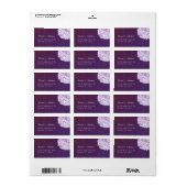 Hydrangeas Deep Paars Weddenschap Etiket (Full Sheet)