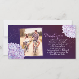 Hydrangeas Deep Paars Weduwfoto Hartelijk dank Bedankkaart