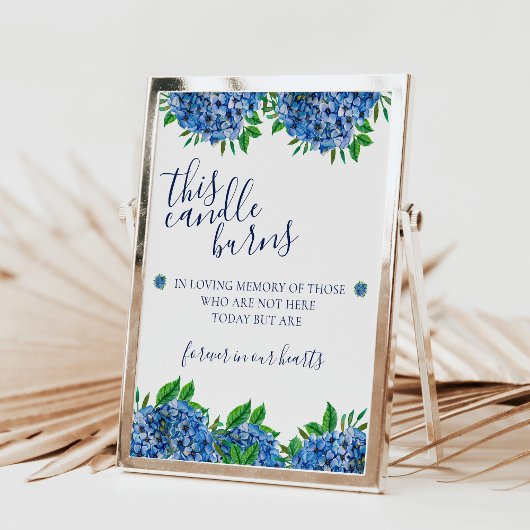 Hydrangea's Deze Kaars Brandt Ter Nagedachtenis Bo Poster