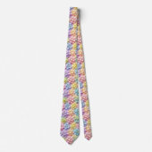Hydrangeas & Diamonds | Pastel Regenboog Heren str Stropdas (Voorkant)