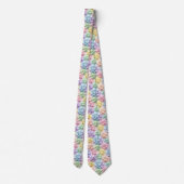 Hydrangeas & Diamonds | Pastel Regenboog Stropdas (Achterkant)