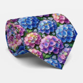 Hydrangeas & Diamonds | Trouw- en evenementensiera Stropdas (Opgerold)