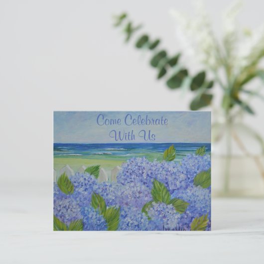 Hydrangeas door de uitnodiging van de Zee (Staand voorkant)