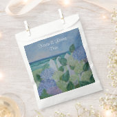 Hydrangeas door het strand huwelijk bedankzakje (Geknipt)