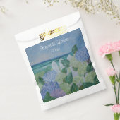 Hydrangeas door het strand huwelijk bedankzakje (Gezegeld)