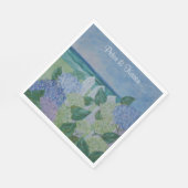 Hydrangeas door het strand huwelijk servet (Hoek)