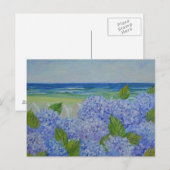 Hydrangeas door het Zee Briefkaart (Voorkant / Achterkant)
