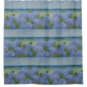 Hydrangeas door het Zee Douchegordijn (Voorkant)