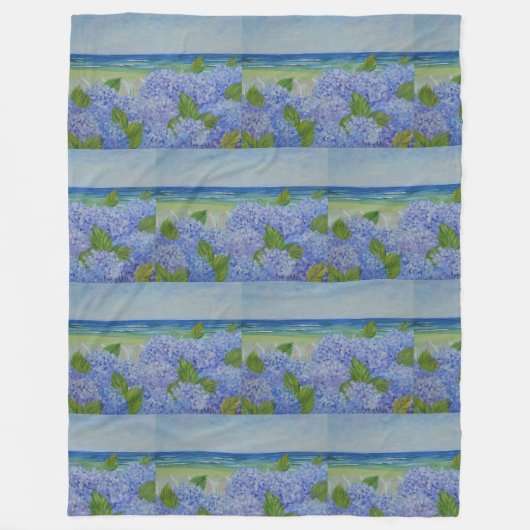 Hydrangeas door het Zee Fleece Deken (Voorkant)