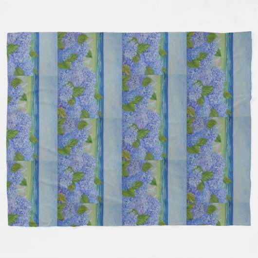Hydrangeas door het Zee Fleece Deken (Voorkant (Horizontaal))