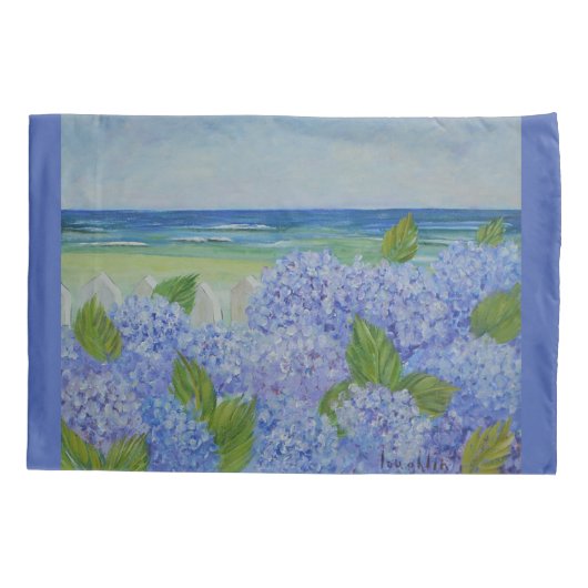 Hydrangeas door het Zee Kussensloop (Achterkant)