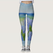 Hydrangeas door het Zee Leggings (Voorkant)