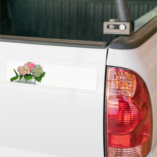 Hydrangeas en Mason jar Bumpersticker (Op Truck)