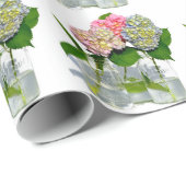 Hydrangeas en Mason jar Cadeaupapier (Rol Hoek)