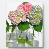 hydrangeas en mason jar fotoplaat (Voorkant)