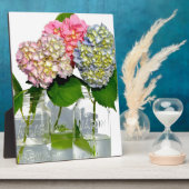 hydrangeas en mason jar fotoplaat (Zijkant)