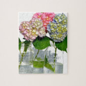 Hydrangeas en Mason jar Legpuzzel (Verticaal)