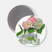 hydrangeas en mason jar magneet (Voorkant / Achterkant)