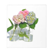 Hydrangeas en Mason jar Notitieblok (Voorkant)