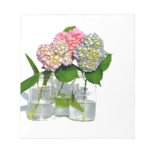 Hydrangeas en Mason jar Notitieblok