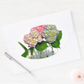Hydrangeas en Mason jar Ovale Sticker (Envelop)