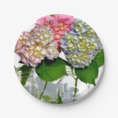 Hydrangeas en Mason jar Papieren Bordje (Voorkant)