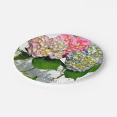 Hydrangeas en Mason jar Papieren Bordje (Gekanteld)