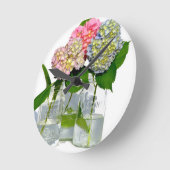 hydrangeas en mason jar ronde klok (Hoek)