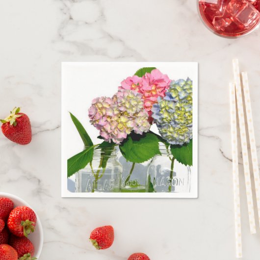 Hydrangeas en Mason jar Servet (Insitu)