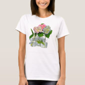 Hydrangeas en Mason jar T-shirt (Voorkant)