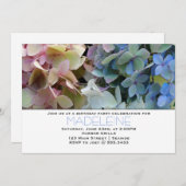  hydrangeas Floral Birthday Party Kaart (Voorkant / Achterkant)