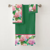 Hydrangeas Floral Pattern Bad Handdoek (Insitu)