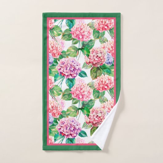 Hydrangeas Floral Pattern Bad Handdoek (Handdoek)