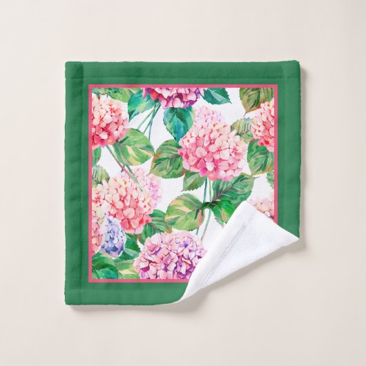 Hydrangeas Floral Pattern Bad Handdoek (Wasdoekje)