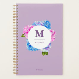 Hydrangeas Floral Wreath | Monogram Planner