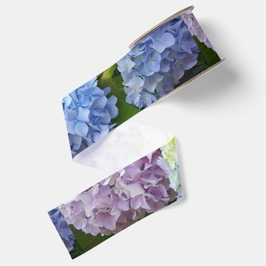 Hydrangeas Grosgrain Lint (Achterkant)