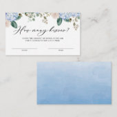 Hydrangeas Hoeveel Kisses voor de Kaart van mevrou Visitekaartje (Voorkant / Achterkant)