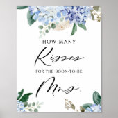 Hydrangeas Hoeveel Kisses voor het binnenkort Mrs. Poster (Voorkant)