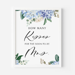 Hydrangeas Hoeveel Kisses voor het binnenkort Mrs. Poster