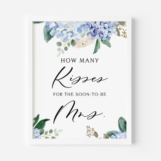 Hydrangeas Hoeveel Kisses voor het binnenkort Mrs. Poster