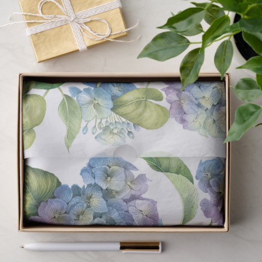 Hydrangeas in bloei tissuepapier (Geschenk)