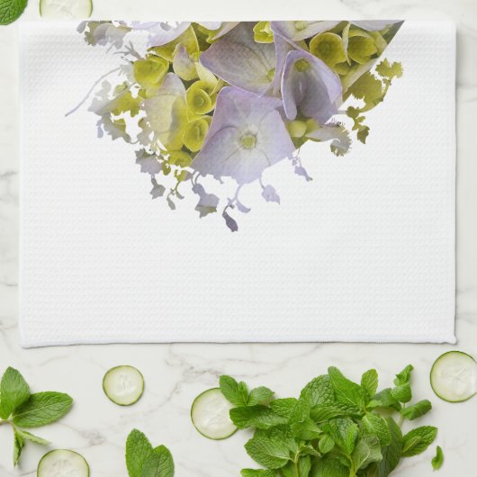 Hydrangeas in een hartuitval theedoek (Gevouwen)